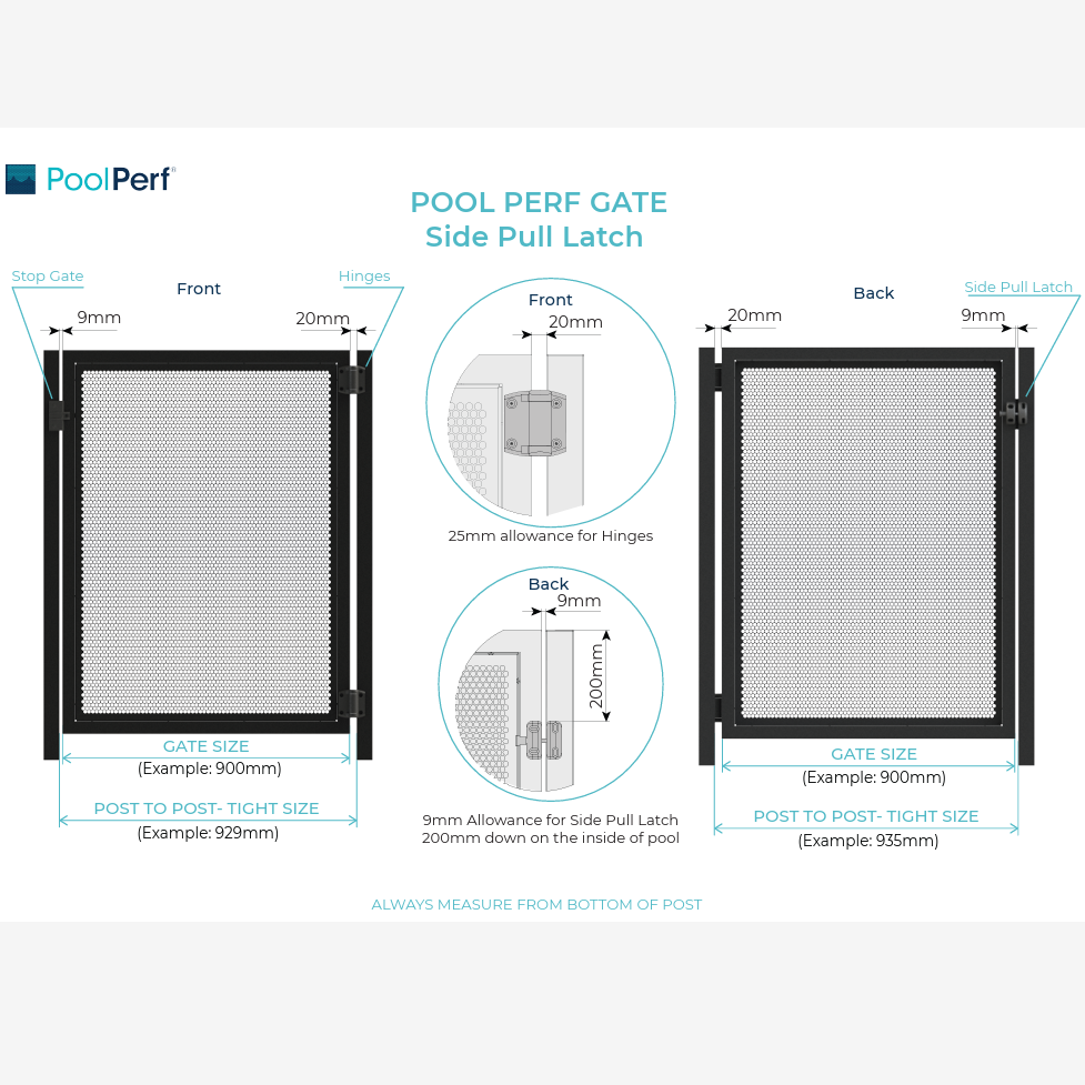 Pool Gate Log PoolPerf™ | Stylish Perforated Pool Fencing & Balustrades